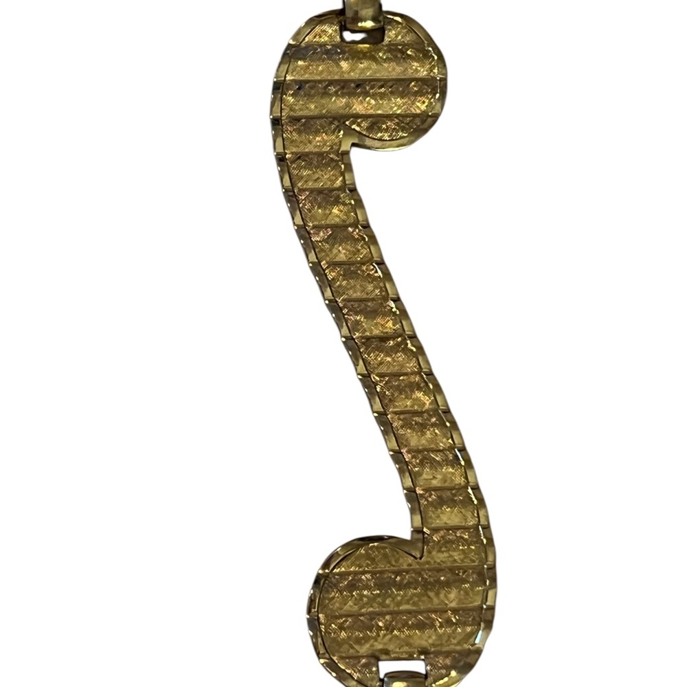 VINTAGE BELT Geometric Gold Tone Chain Belt Adjustable One Size 1834-24 - Picture 6 of 7